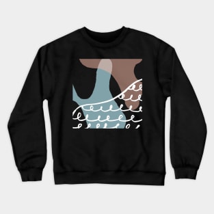 Abstract Lines And Soft Colors Crewneck Sweatshirt